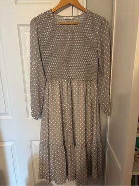 Mad about style jilly box Polka Dot Long-Sleeve Dress size M